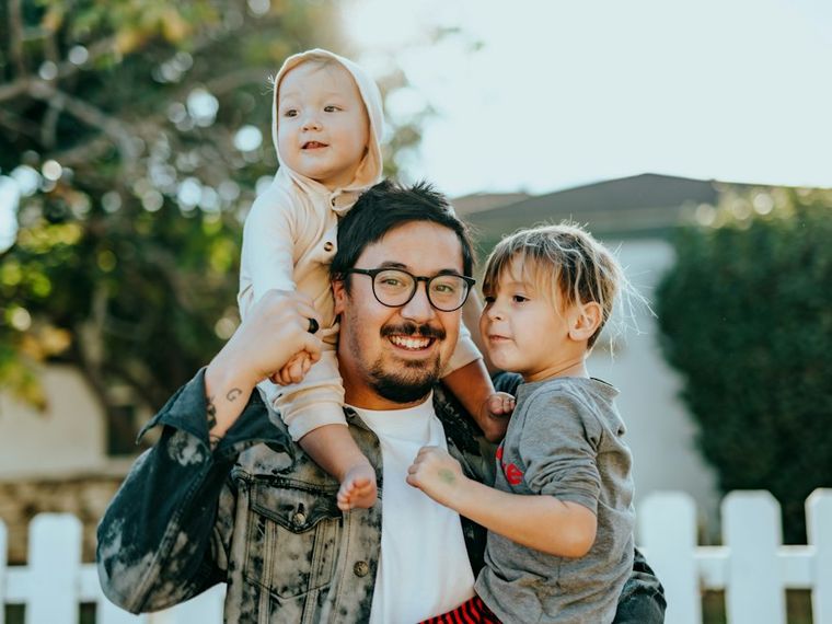 Family protected by insurance coverage concept